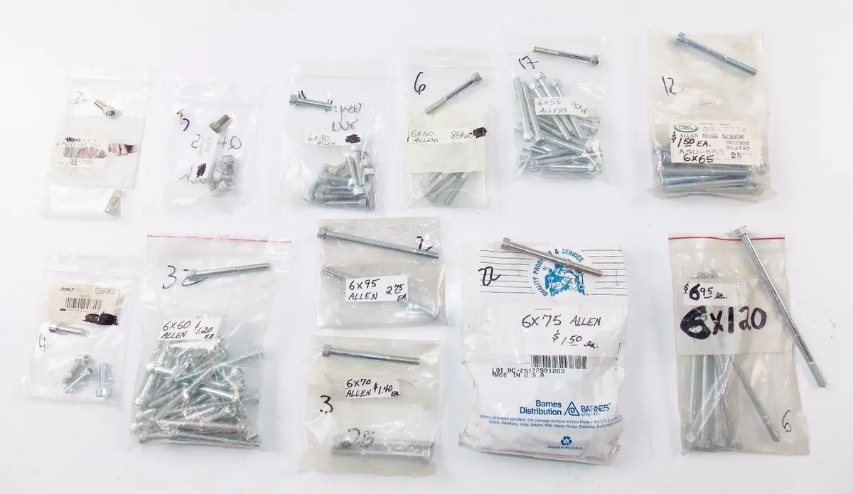 112 Assorted 6Mm Allen Bolts Vintage Husqvarna Honda Yamaha Suzuki Ktm Kawasaki 1