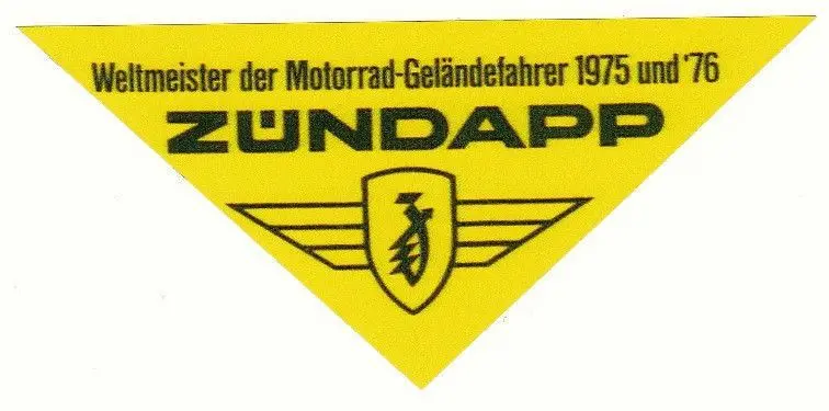 Zundapp Weltmeister Der Motorrad Gelandefahrer 1975 76 Isdt Enduro Sticker Decal 1