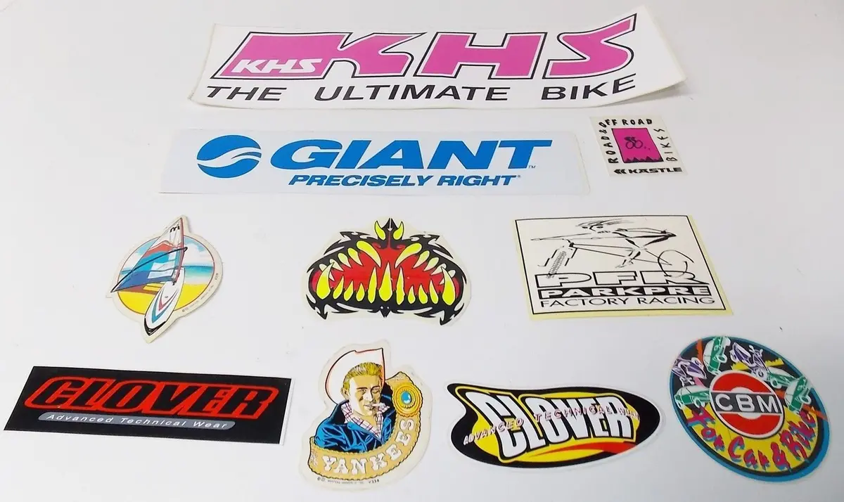 1990'S Decals Sticker Mark Khs Giant Pfr Clover Cbm Vintage Mountain Bike #45 1