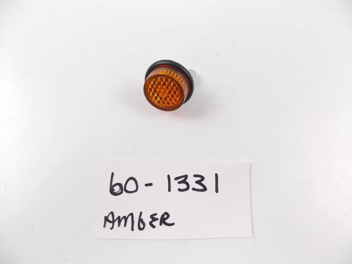 Nos Amber Safety Reflector Screw For License Plate 60-1331 1