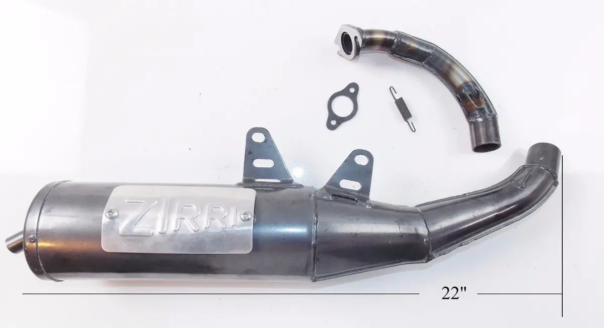 Zirri Racing Exhaust Muffler L=22" Piaggio Yamaha Aprilia Malaguti Minarelli 1
