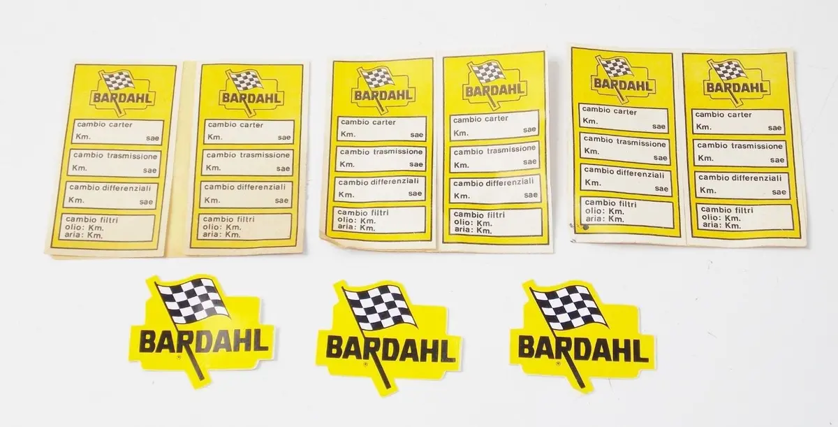 Bardhal Engine Transmission Differential Oil Filter Service Sticker Decals Italy 1