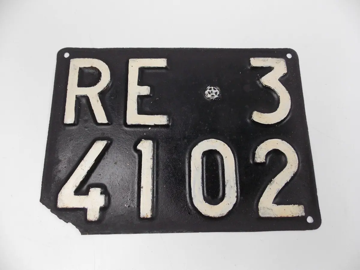 1950'S Vintage Italian Steel License Plates Front Rear Ferrari Porsche Lancia Mg 2