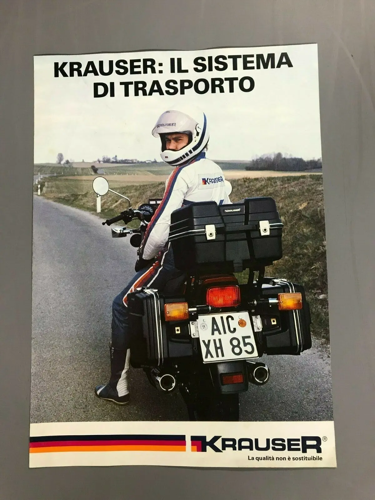 Original Krauser Luggage System Top Case Brochure Ad In Italian 8"X11" Bmw Honda 1