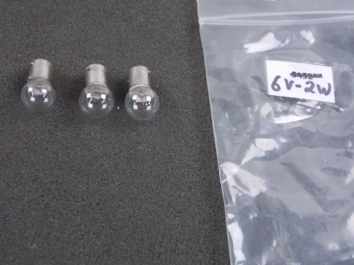 Stanley (3) Light Bulb 6V - 2W Brake Tail Stop Light Honda Yamaha Suzuki 1