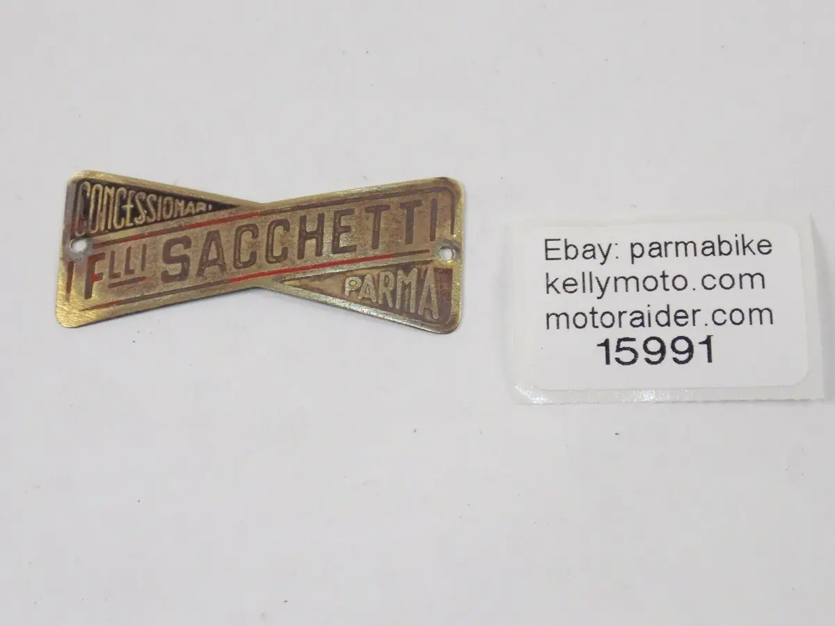 1940'S Parma Italy Motorcycle Dealer Metal Plaque Plate Vintage 25X56mm Gilera 1