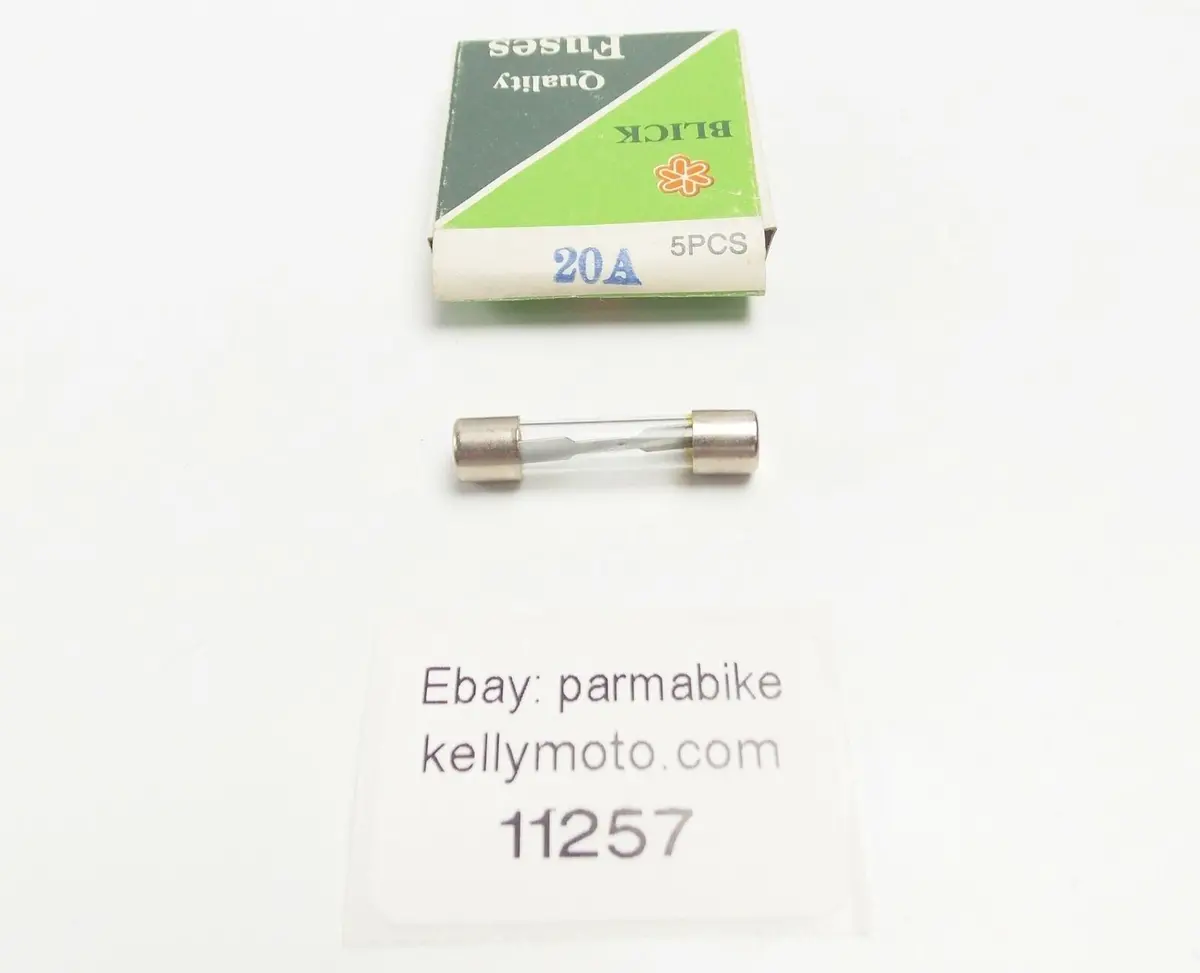 2X Blick Jso Fast-Acting Glass Tube Fuse 20A 1/4X1 3/16" 6.3X30mm Fantic Zundapp 1