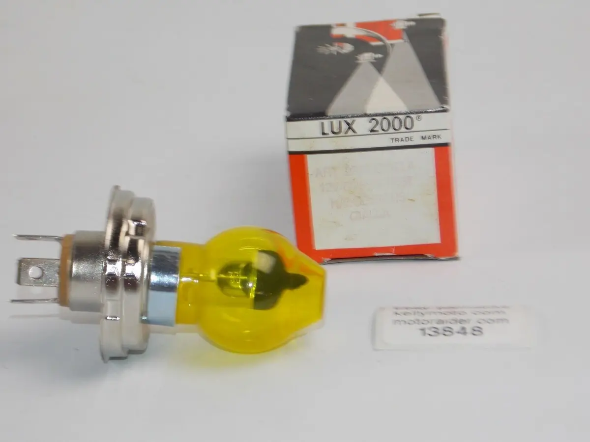 Yellow Light Bulb Lux 2000 Art.2817 12V 60/55W P45t Halogen H5 Motorycle Cars 1
