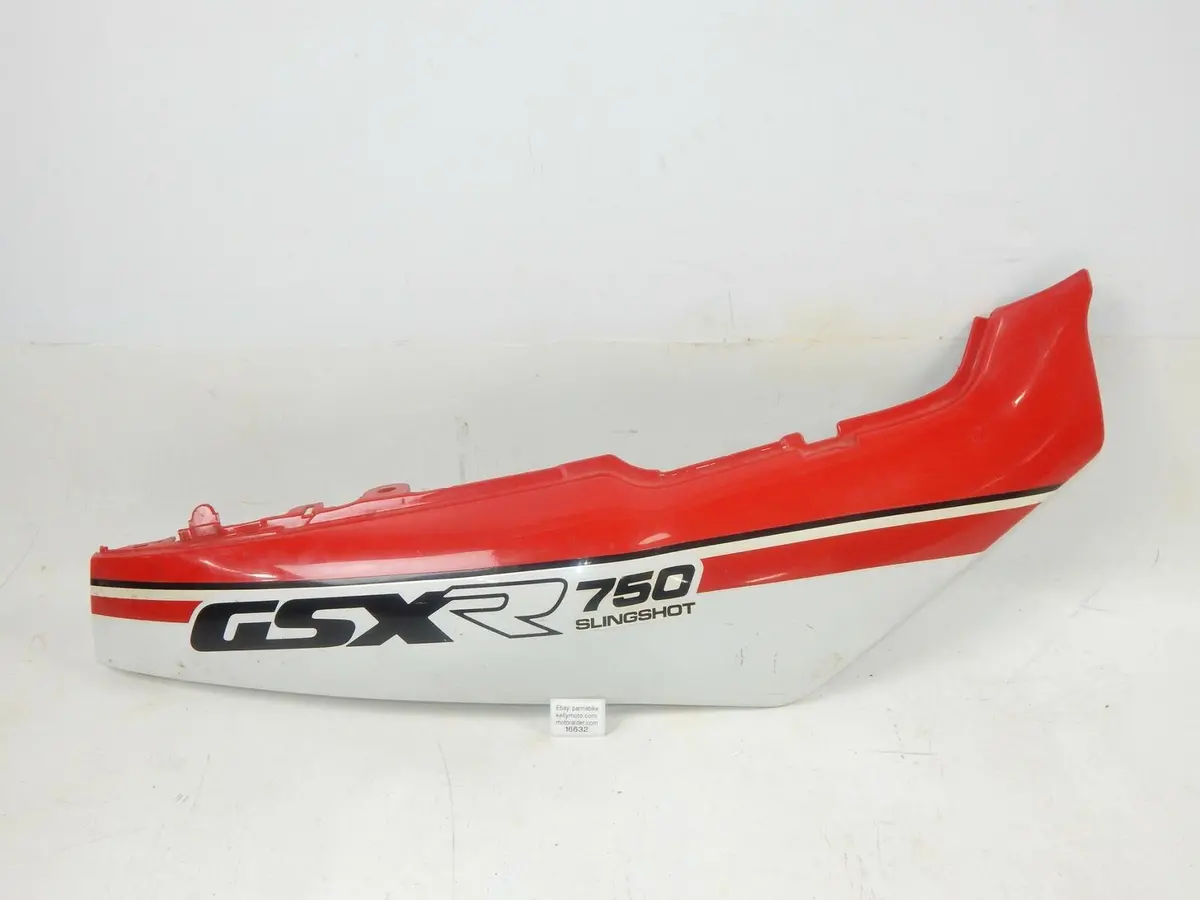 '88-89 Suzuki Gsxr750 Slingshot Rh Cover Frame Fairing White Red 47110-17C10-7Jj 1