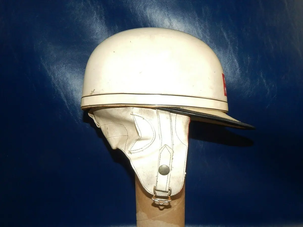 1950'S Clipper Vintage Motorcycle Helmet 8X6.5" Bsa Vespa Lamretta Ducati Norton 1