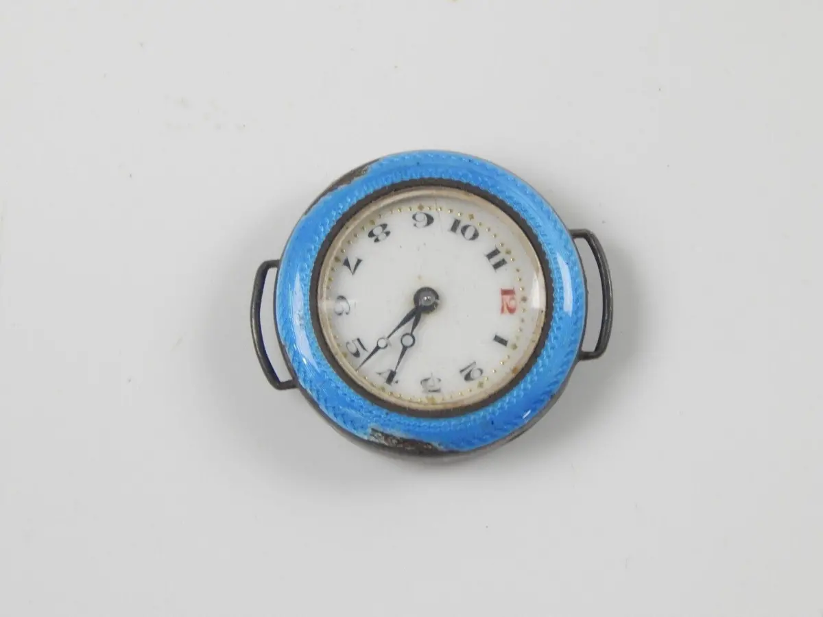 Vintage Watch Swiss Made D=26Mm For Parts Silver Case Incomplete 1