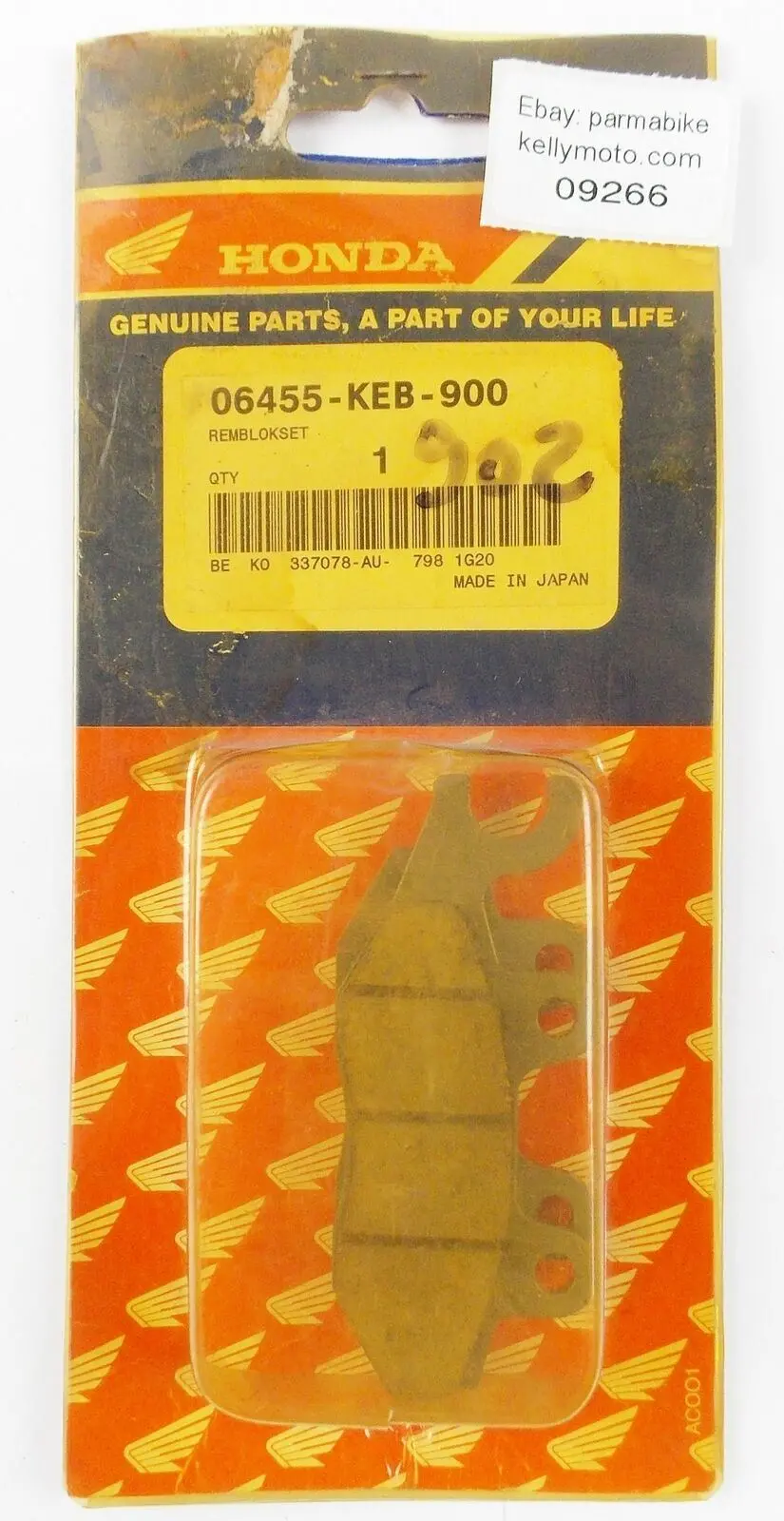 Nos Oem 1996-2004 Honda Cmx250c Front Brake Pads Set 06455-Keb-900 1