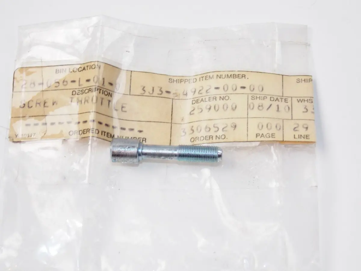 Nos Oem Yamaha 80-81 Xs850g/Lg/Sg/H/Lh/Sh Carburetor Screw Throttle 3J3-14922-00 1