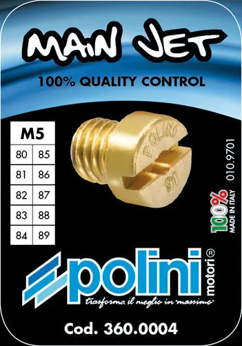 Polini 5Mm Main Jet Kit For Dellorto Phbg Carburetors  Sizes 80-89 1