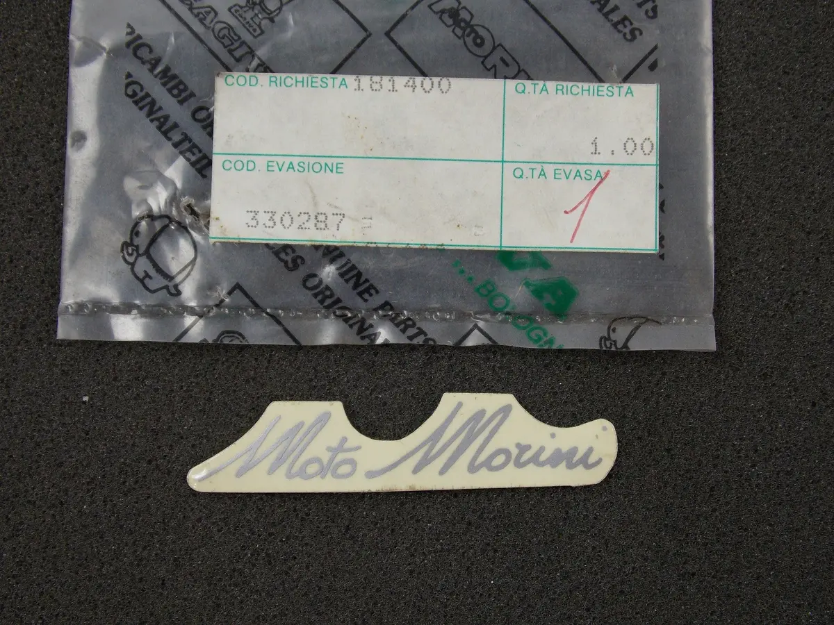 Nos Oem Cagiva Morini 1987 501 Excalibur Moto Morini Signature Sticker 330287 1