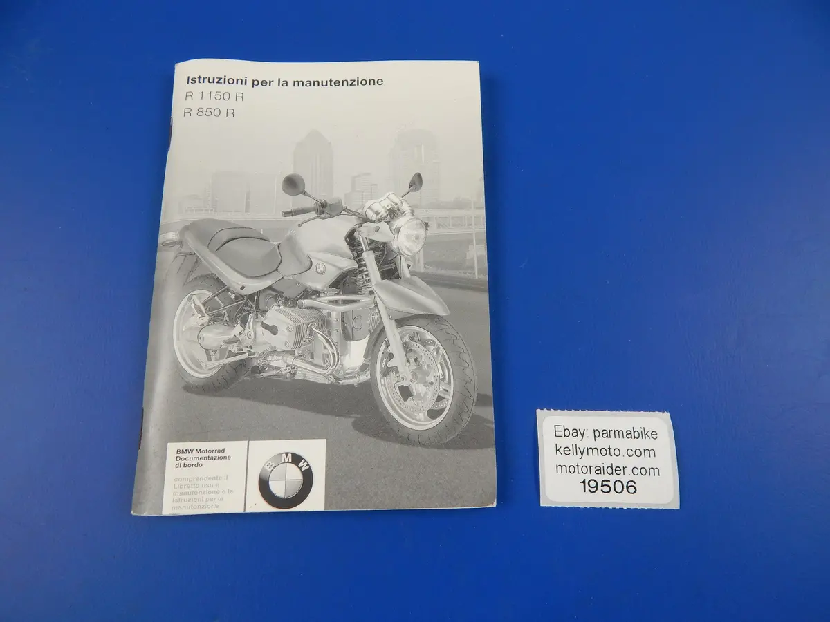 2002 Bmw R-850-R R-1150-R Owner Maintenance Manual Book Log Italian Vintage 1