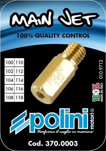 Polini Jet Kit For Keihin,Oko,Polini, Pwk Carburetors Includes Jet Sizes 100-118 1