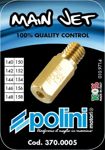 Polini Jet Kit For Keihin,Oko,Polini, Pwk Carburetors Includes Jet Sizes 140-158 1