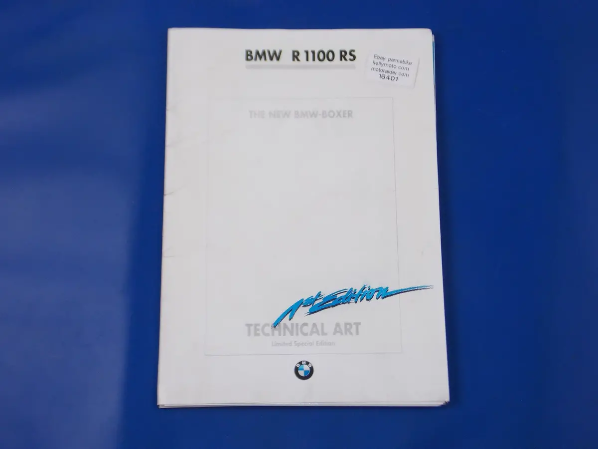 Original Bmw 1993 R1100rs Dealer Sales Brochure Technical Art German English 1