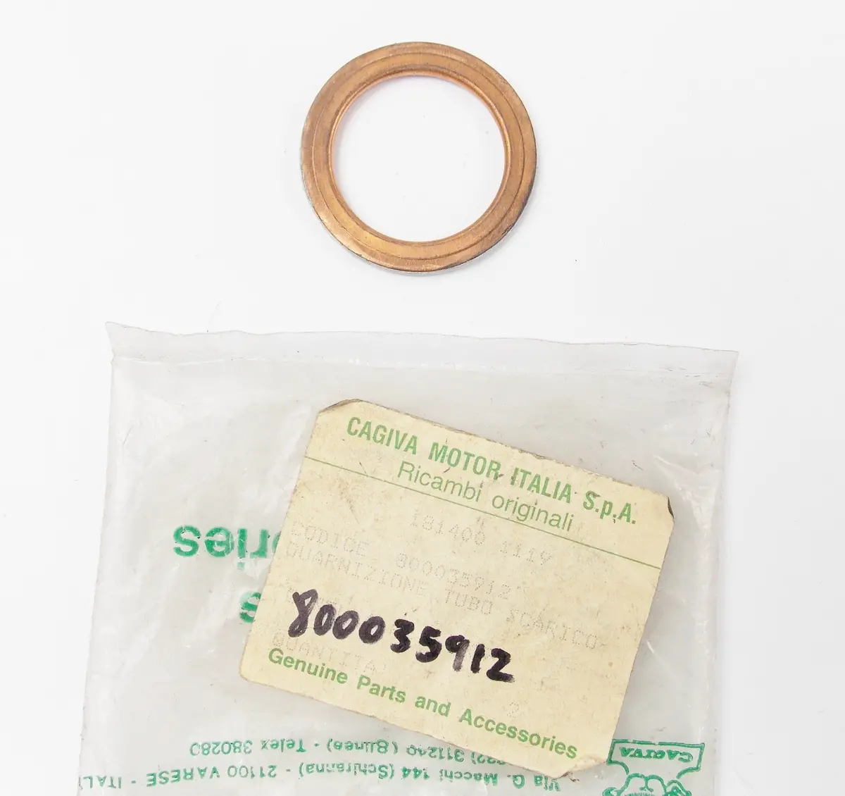 Nos Oem Cagiva 1983 Ala Rossa Exhaust Pipe Gasket 800035912 1