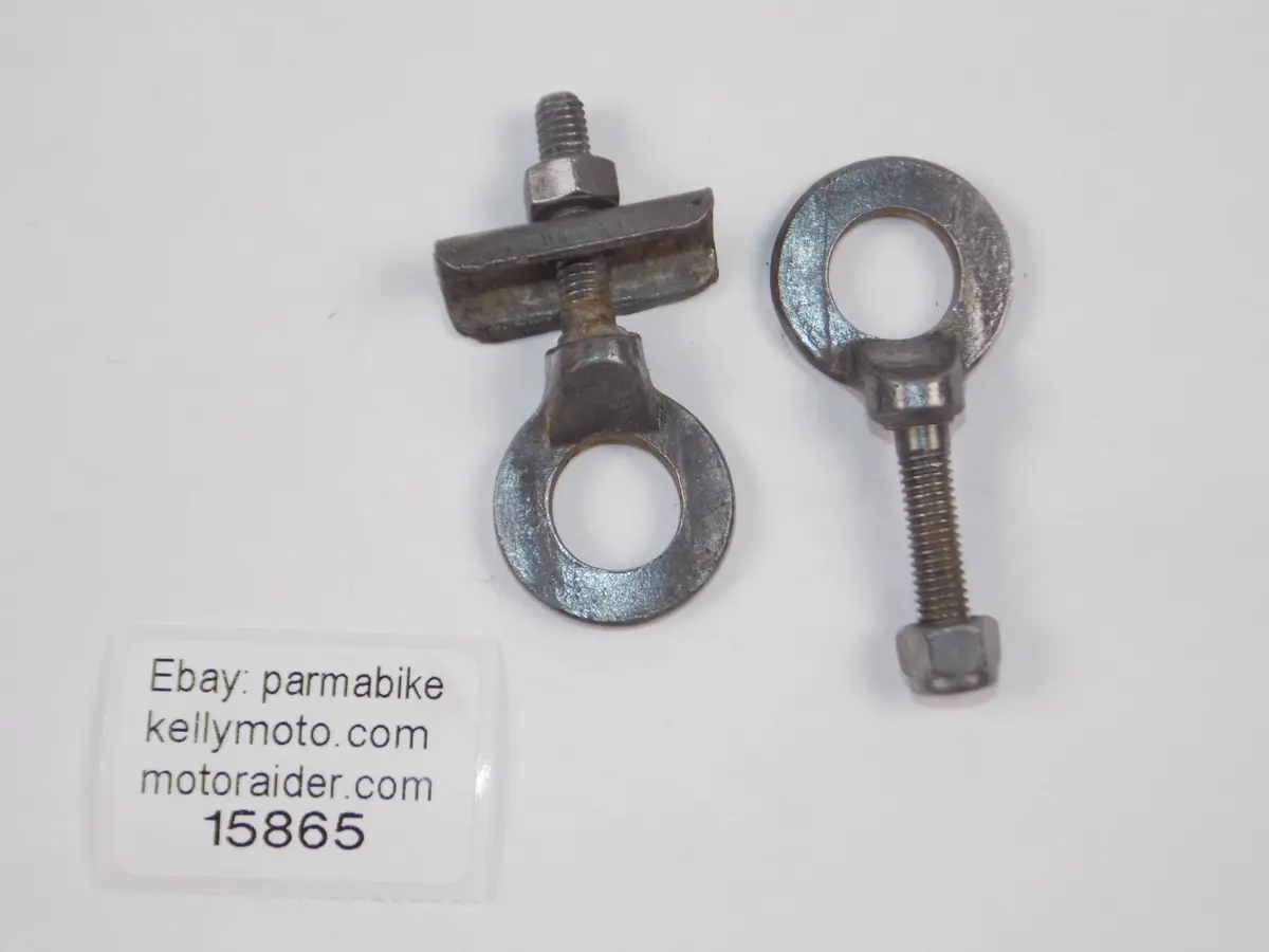1953-1956 Mv Agusta Pullman 125 Rear Wheel Chain Adjusters Vintage Italy 1