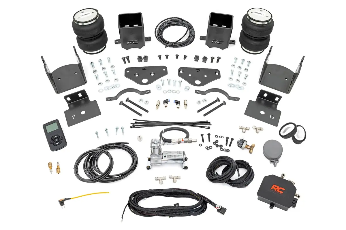 Rough Country Air Spring Kit W/Compressor | Wireless Controller | Ford F-250/F-350 Super Duty (17-22)  Pt#: 10021Wc 1