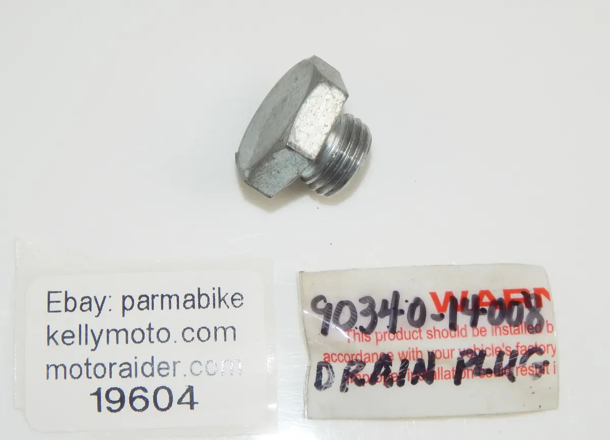 Oem Yamaha Oil Drain Bolt Plug L=8Mm Thread D=13.80Mm 90340-14008 Kodiak Grizzly 1
