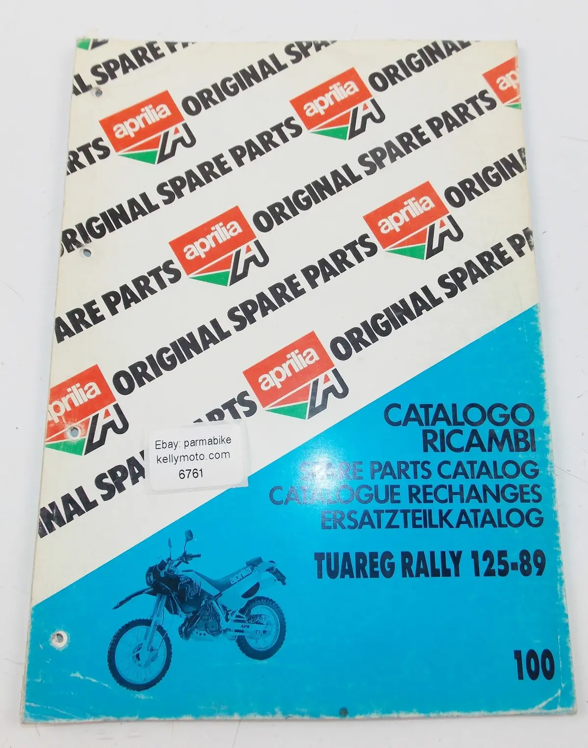 1989 Aprilia Tuareg Rally 125 Spare Parts Catalog Manual Book 100 1