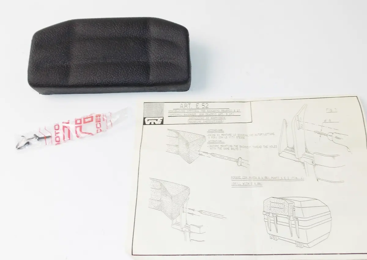 Givi Foam Pad Backrest Backpad E52 Top Case Trafic E27 Motorcycle Scooter 8.5X4" 1