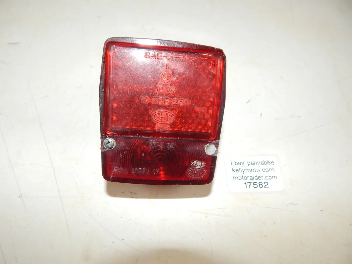 1970'S Fantic Motor 125 Trial Rear Fender Tail Stop Light Cev 174 Vintage 1