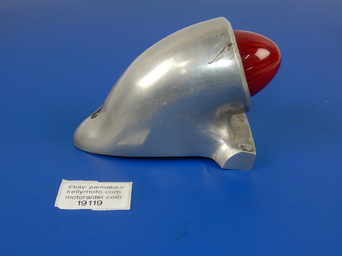 1960'S Aluminum Rear Fender Tail Light Vintage Motorcycles Ossa Triumph Bsa Bmw 1