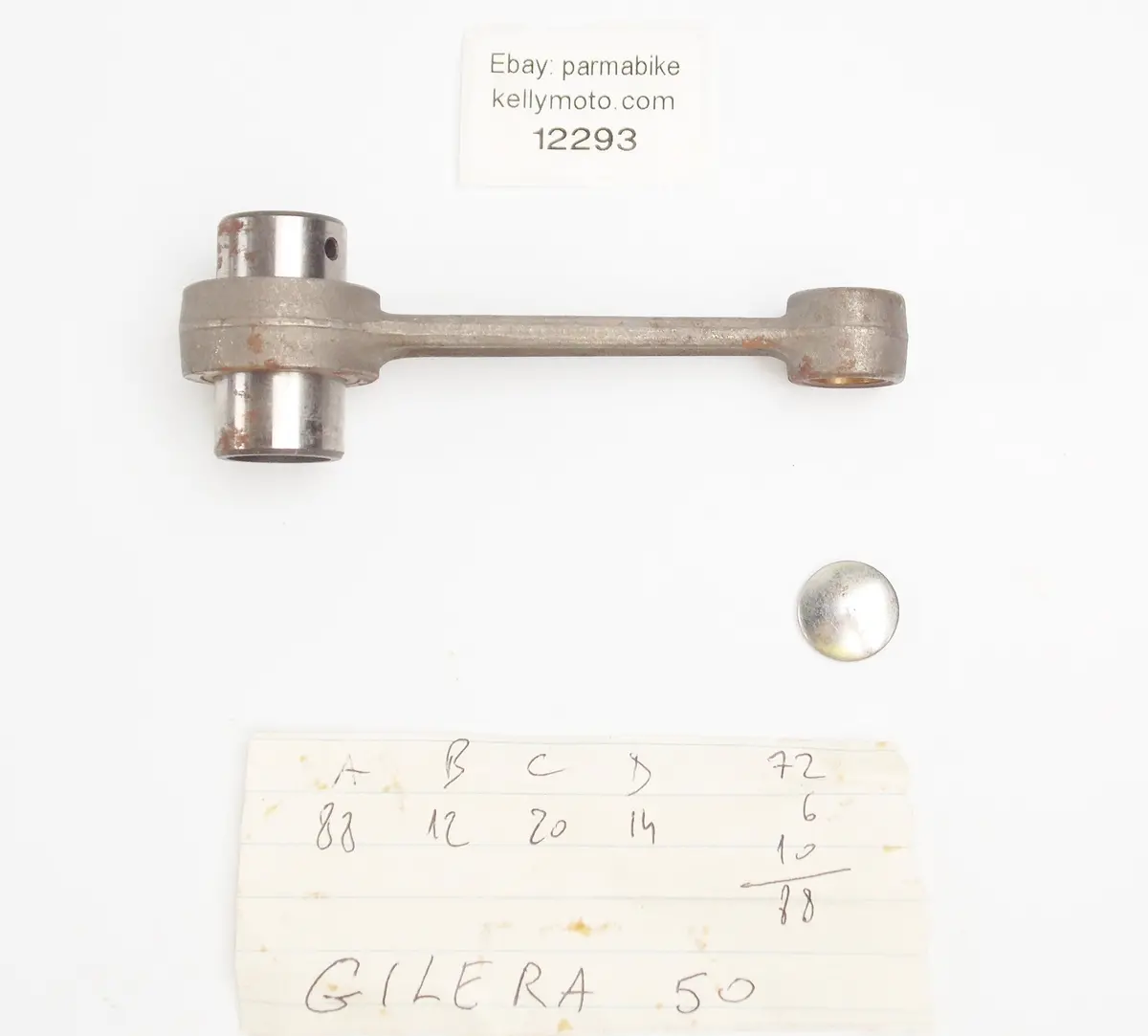 Mpm Engine Motor Piston Connecting Rod + Pin Gilera 50 Cc 1