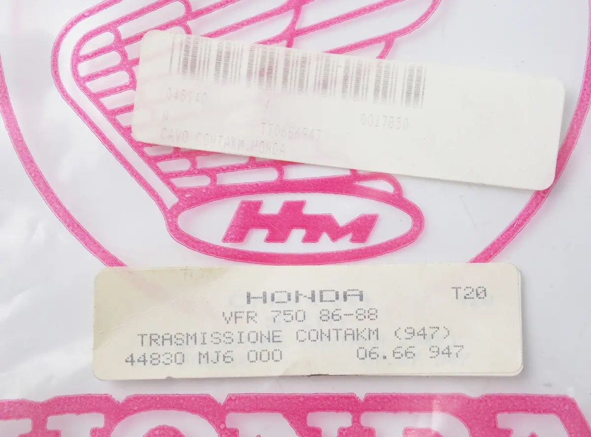 Nos Oem Honda 1986-1988 Vfr 750 Black Tachometer Cable 44830-Mj6-000 2