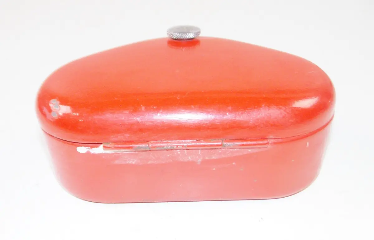 1959 Gilera Giubileo 98 Frame Chassis Left Tool Box Red Vintage Motorcycle Italy 2