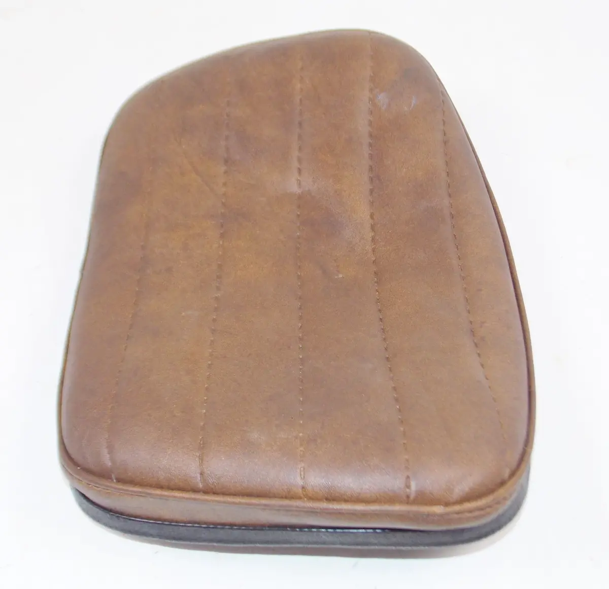 Back Rest Pad Brown Synthetic Leather 9 3/4" X 14" Harley Honda Cruiser Touring 2
