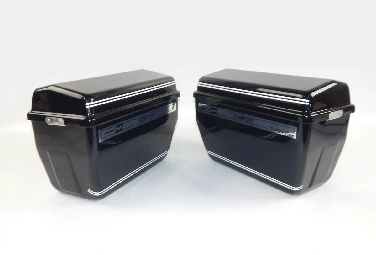 Vigano Comfort Motorcycle Luggage Case Set Black Vintage Guzzi Ducati Gilera Bmw 1