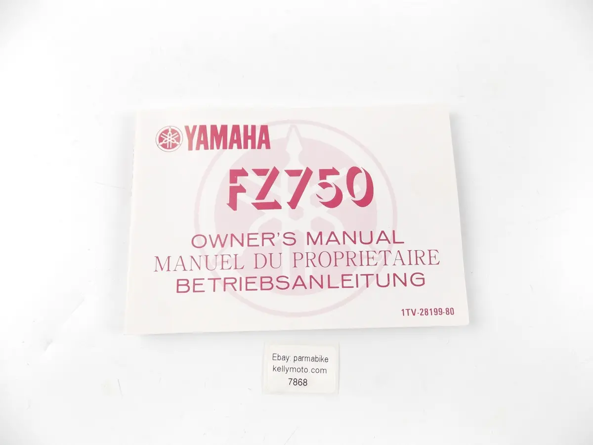 1980'S Yamaha Owner User Manual Book Fz750 English French German 1Tv-28199-80 1