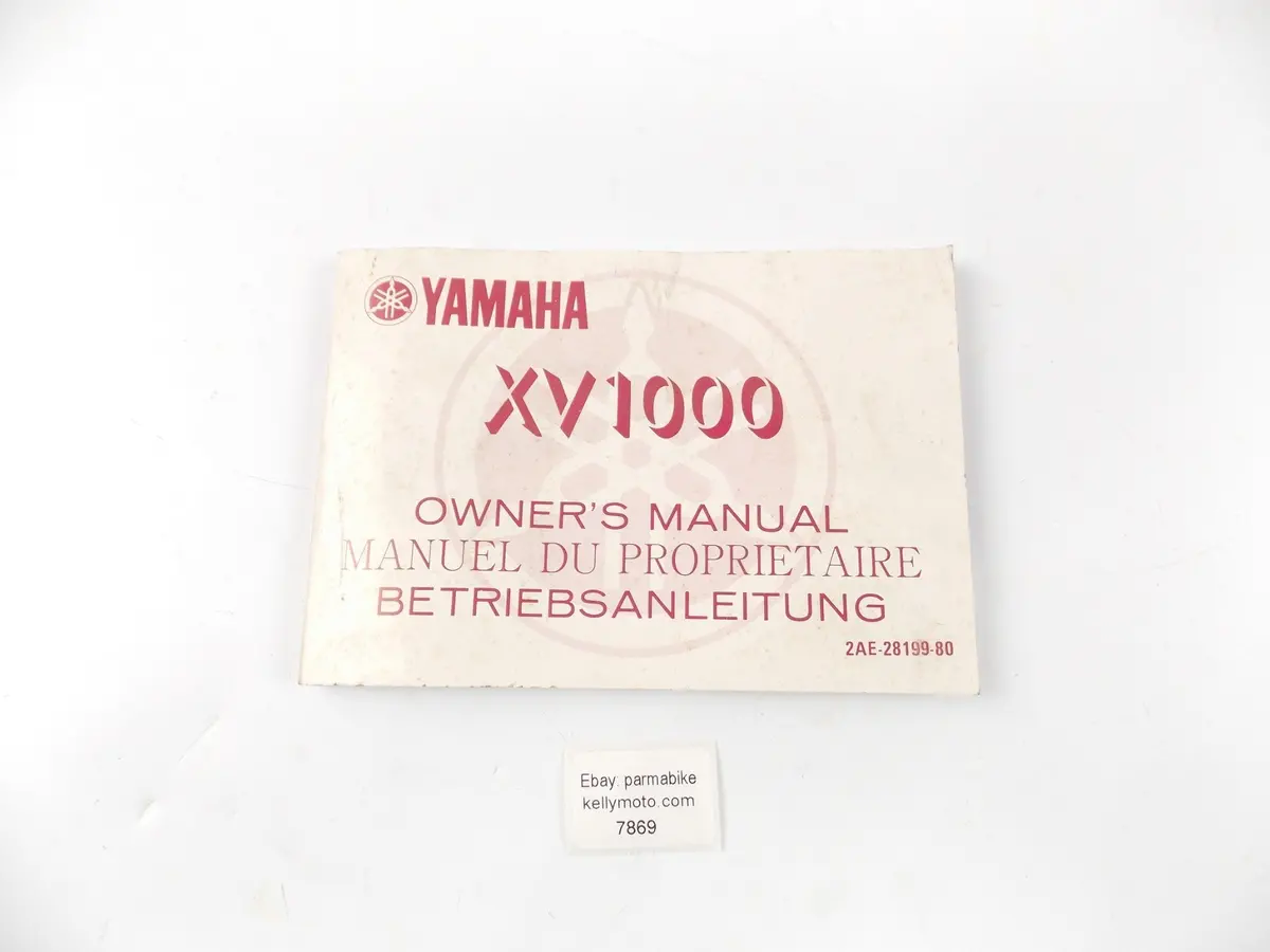 1980'S Yamaha Owner User Manual Book Xv1000 English French German 2Ae-28199-80 1