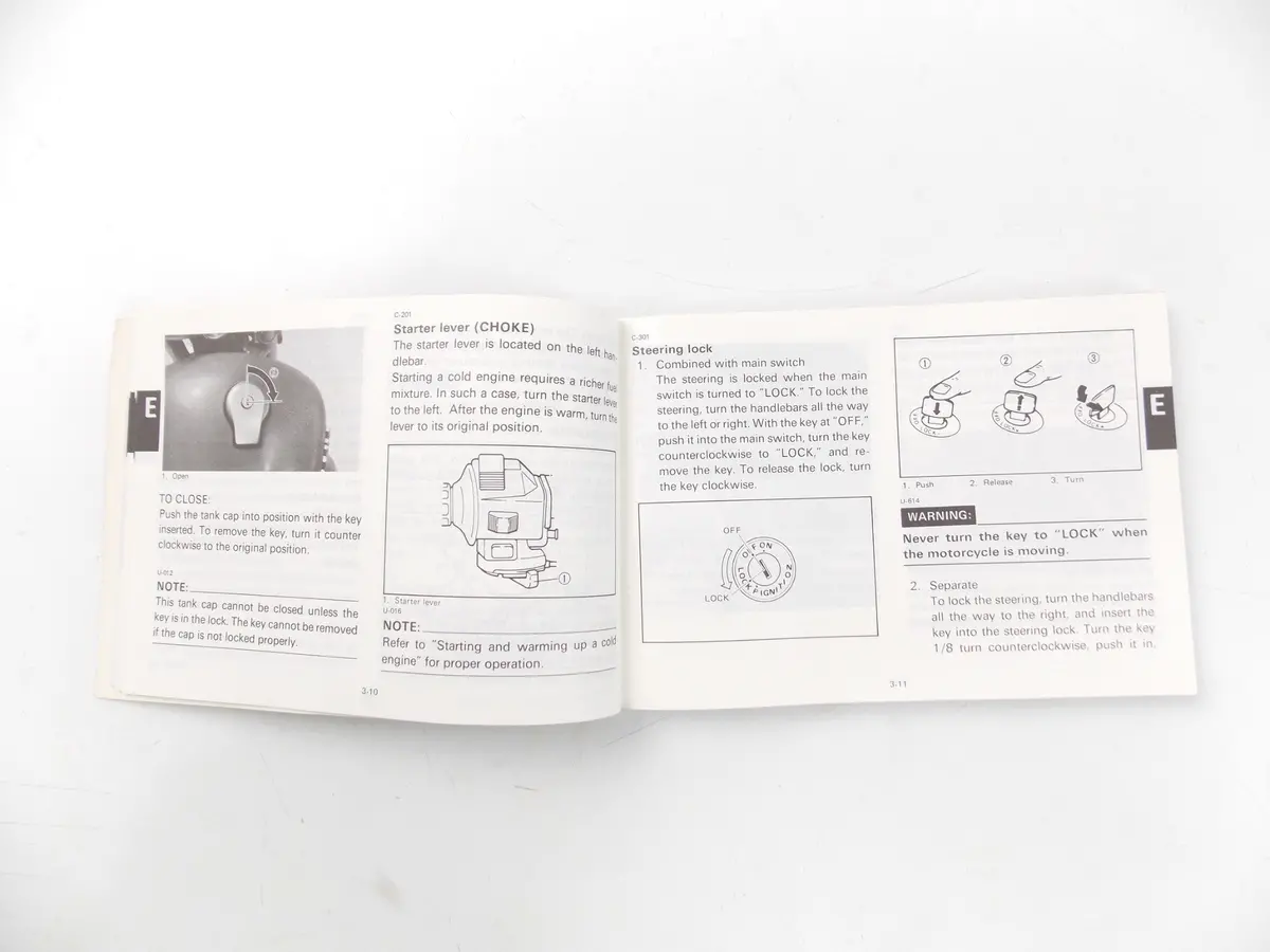 1980'S Yamaha Owner User Manual Book Xv1000 English French German 2Ae-28199-80 2