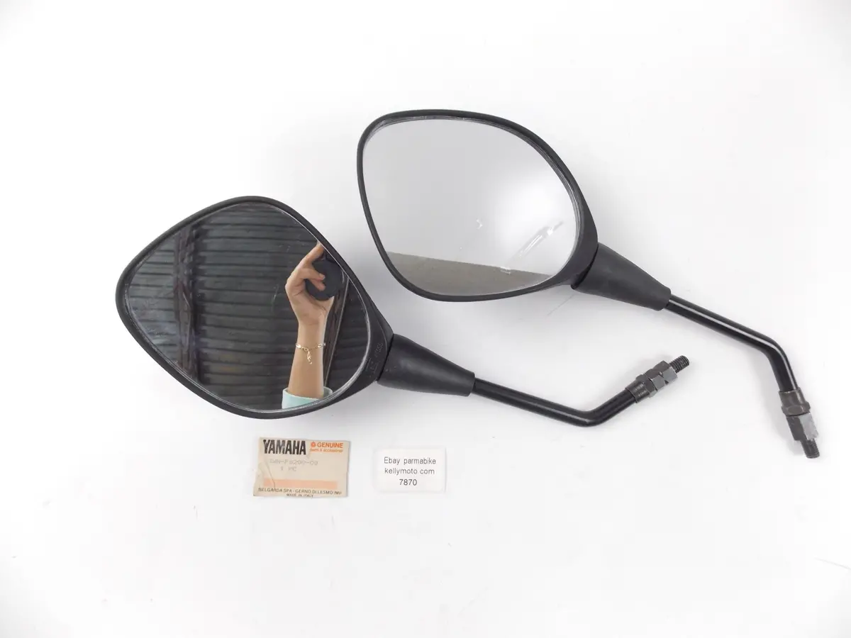 Oem 1992 Yamaha Mbk Target Left Right Scooter Mirror Black Plastic 3Wn-F6200-00 1