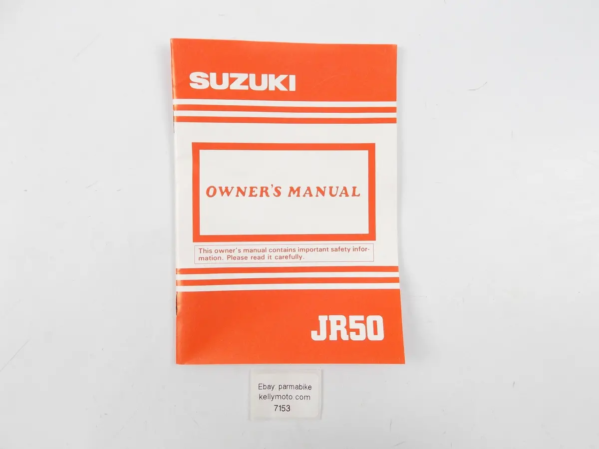 1991 Suzuki Jr50 Owner User Manual Book Catalog English 99011-04439-03A 1