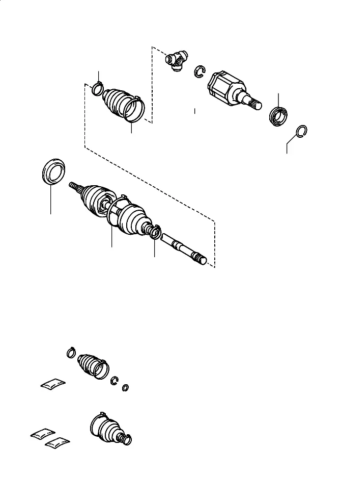 Toyota Cv Joint Boot Kit 05+ Tacoma - Pt# 04428-04010 (D2) 1