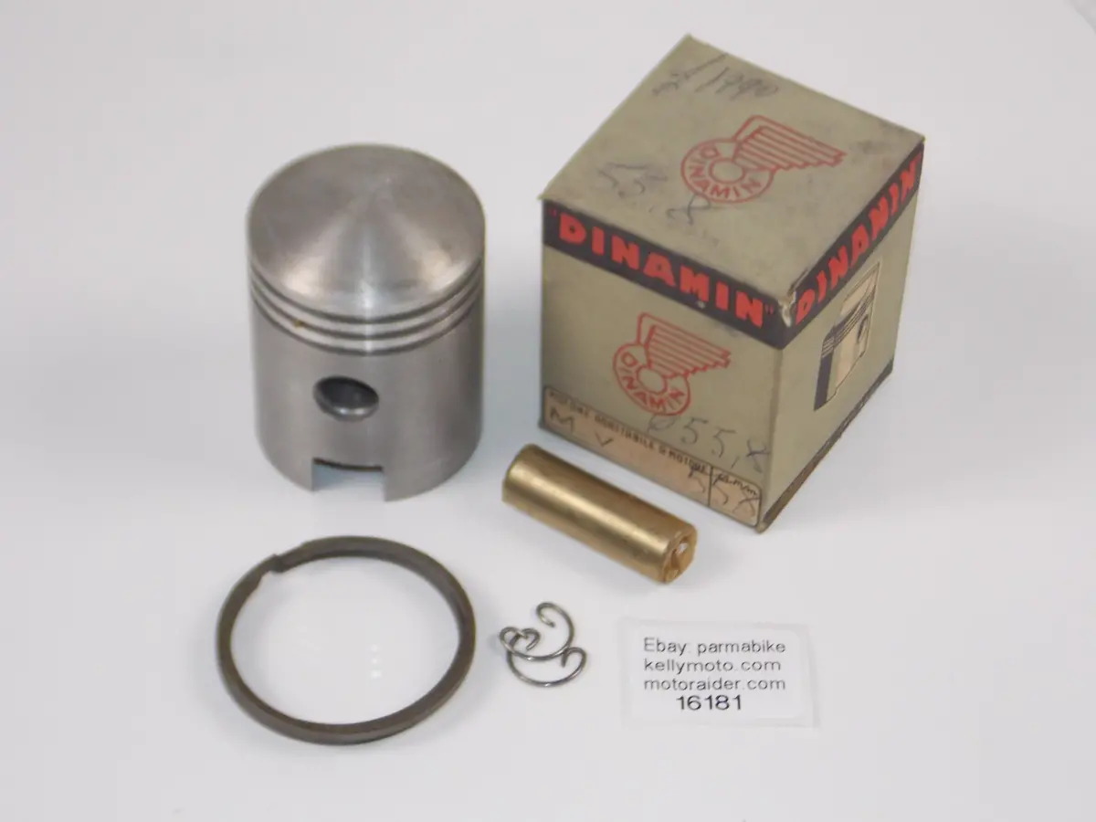 Nos Dinamin 38 Piston 55.8 Mm Mv 125 Sport+Circlips+15Mm Pin+Rings #16181 1