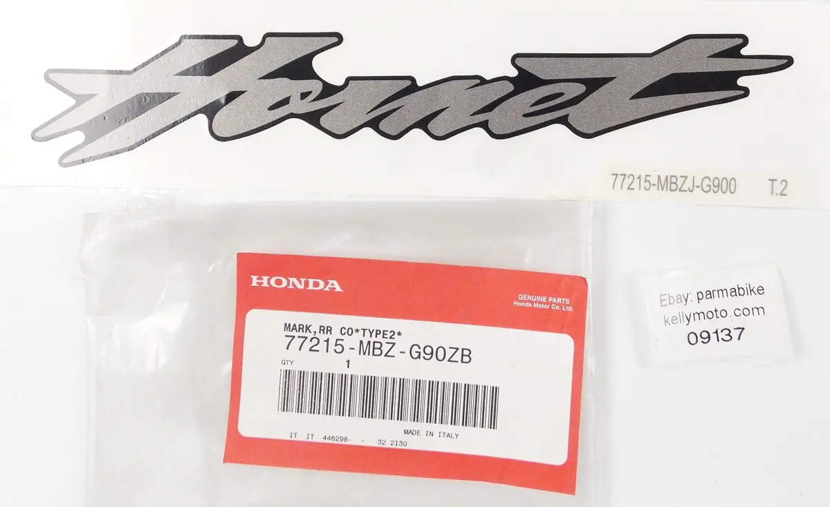 Nos Oem Honda 2002 Cb600 Decal Mark Sticker Embem Rr Hornet Cowl 77215-Mbz-G90zb 1