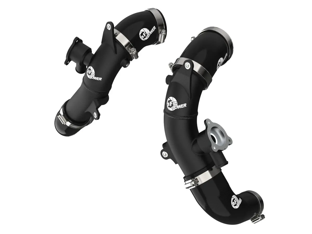 Toyota Tundra 22-23 V6-3.5L (Tt) Afe Bladerunner 2.5 In Aluminum Hot Charge Pipe Black 46-20568-B 1
