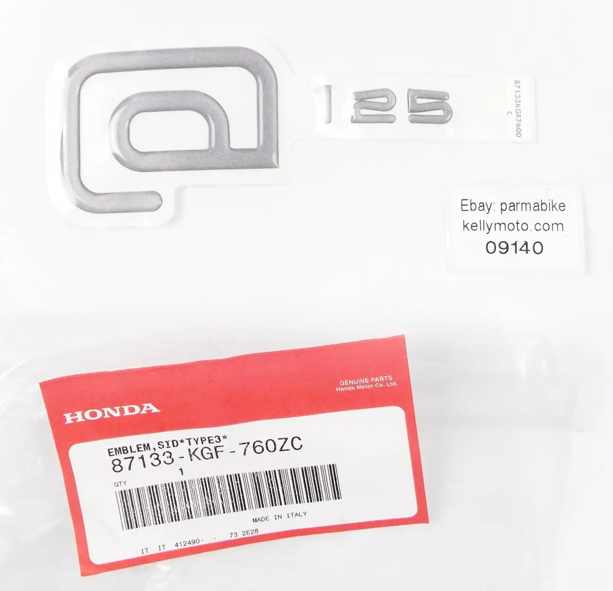 Oem Honda 2000 Nes125 Emblem Sticker Mark Decal Side Cover Typ-3 87133-Kgf-760Zc 1