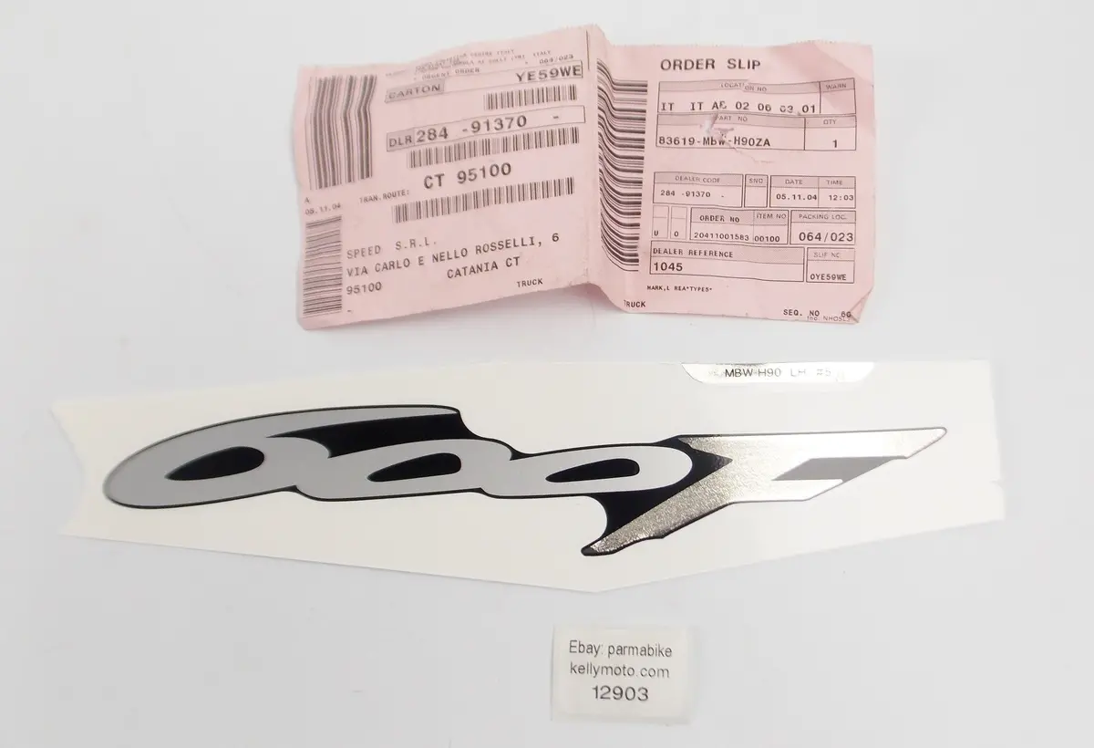 Oem Honda 2003-05 Cbr600f/34Hp Mark Decal Left Rear Cowl Type5 83619-Mbw-H90za 1