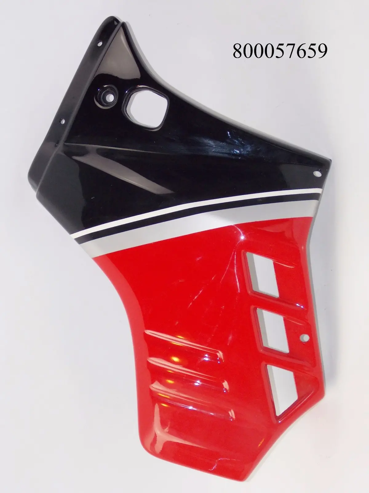 Nos Oem Cagiva 1987 Elefant 350 Lh Gas Tank Shroud (Black/Red) 800057659 1