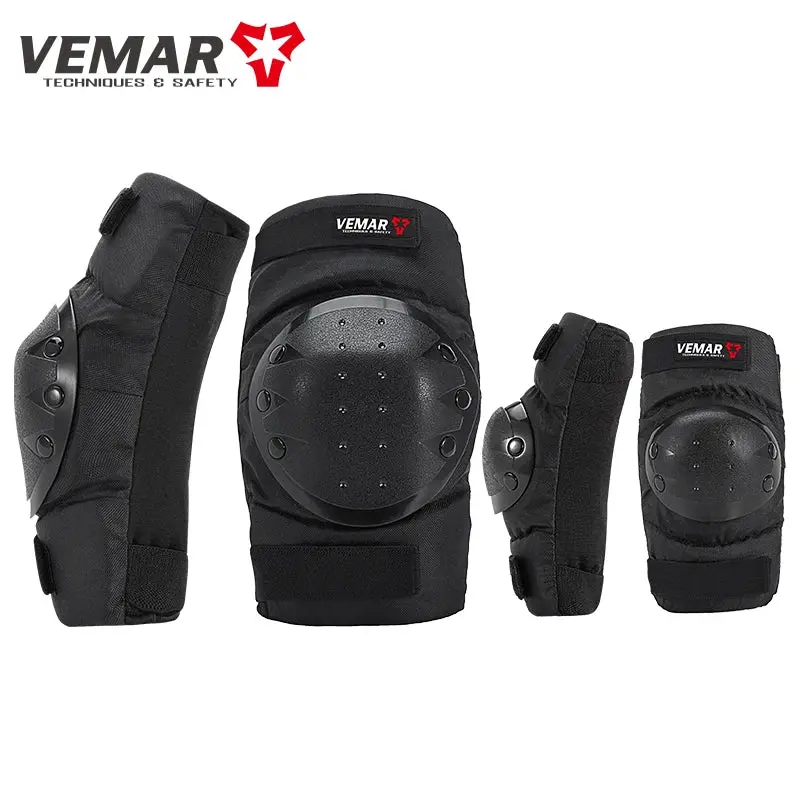 4Pcs/Set Classic And Fashion Vemar S-183 Motocross Protective Gear Anti-Fall Moto Motorcycle Motorcyclist Knee Pads Elbow Pads 1