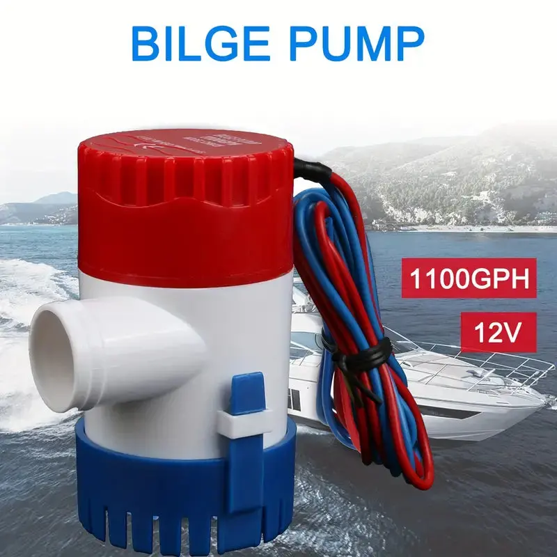 Bilge Pump Dc 12V 1100Gph Electric Water Pump For Boats Seaplane Motor Homes Houseboat Accessories Marine Water Pump 1